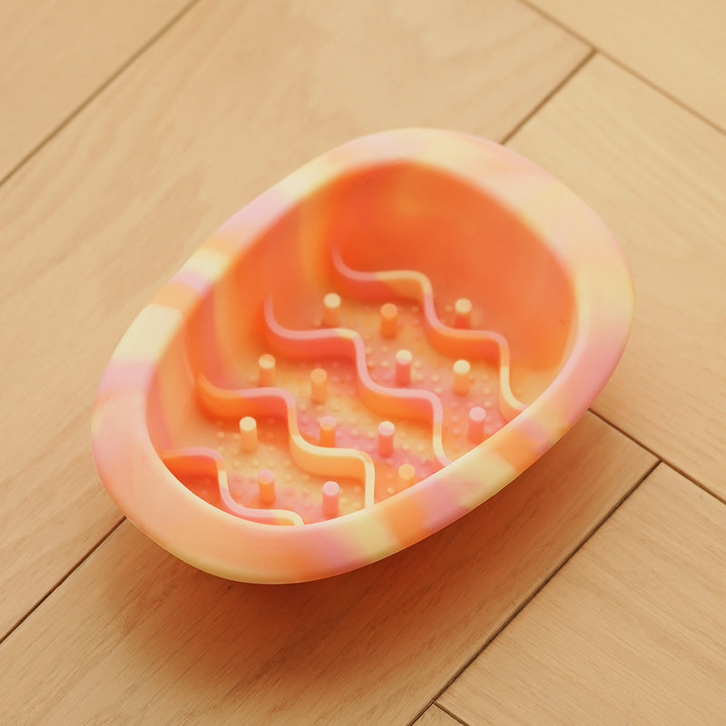 Pet Silicone Slow Feeder Bowl | Non-Slip Suction Base for Cats & Small Dogs