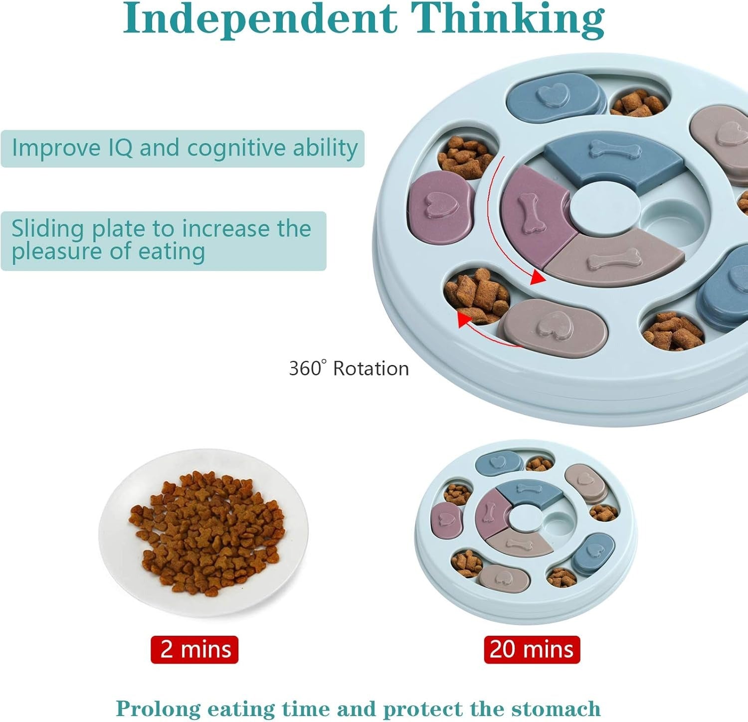 Dog Puzzle,Dogs Food Toys for IQ Training & Mental Enrichment,Dog Treat Puzzle Level 1