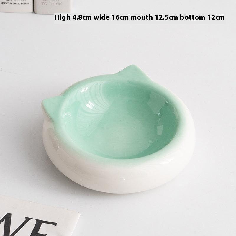 Reading way ceramic cat bowl dinner plate dog food basin anti-knock simple modern Pet Bowl puppy drinking bowl Cat Basin - NoKa&AuroraStone