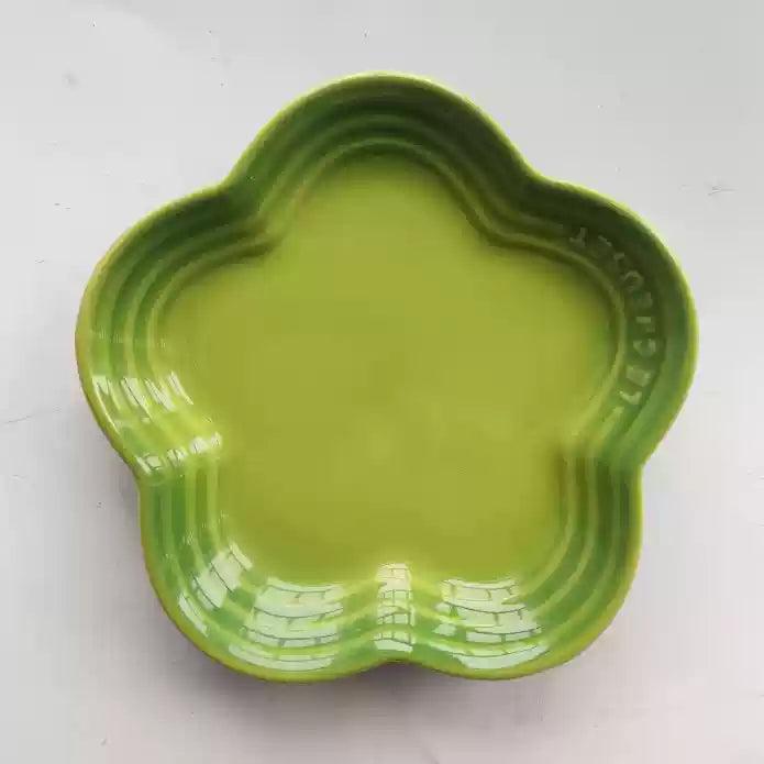 19 color rainbow plum blossom ceramic plate, French flower plate, dining plate, pet gradient - NoKa&AuroraStone