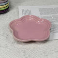 19 color rainbow plum blossom ceramic plate, French flower plate, dining plate, pet gradient - NoKa&AuroraStone