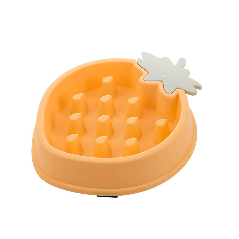 Cute Fruit Design Pet Slow Feeder Bowl – Anti-Gulping & Non-Slip