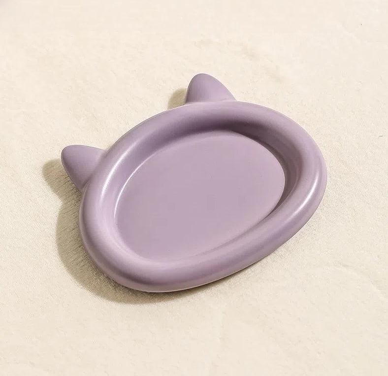 Canned Cat Bowl Ceramic Cat Bowl Cat Plate Large Diameter Rice Bowl Dinner Plate Cat Pet Bowl Shallow Mouth - NoKa&AuroraStone