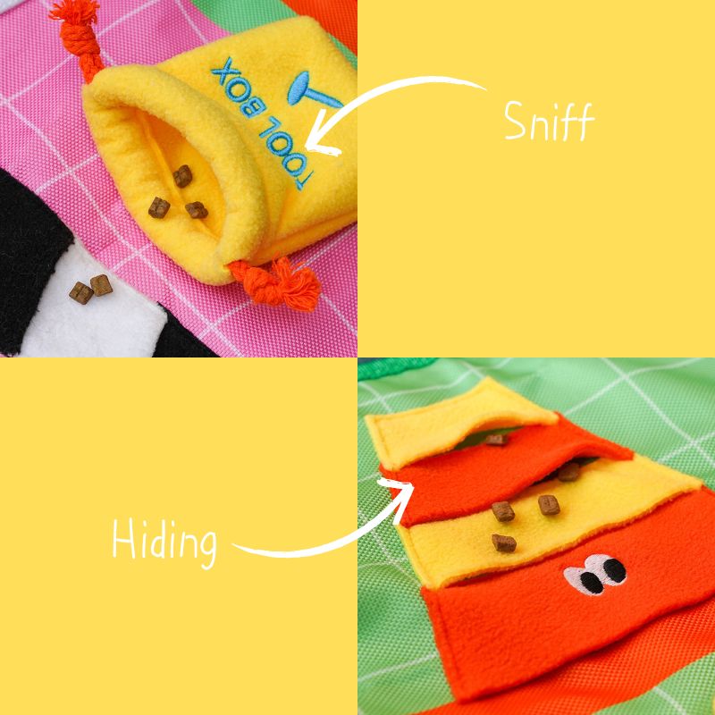 10 Fun Modes, Anti-Slip, Treat Hunt Game-Toolbox Enrichment Snuffle Mat for Dogs