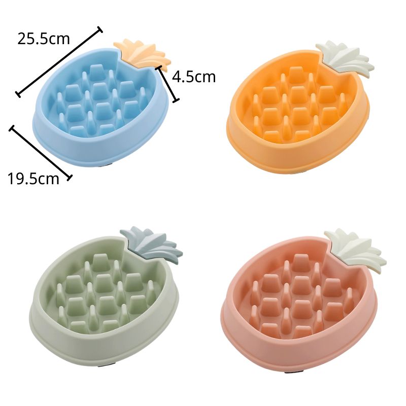 Cute Fruit Design Pet Slow Feeder Bowl – Anti-Gulping & Non-Slip
