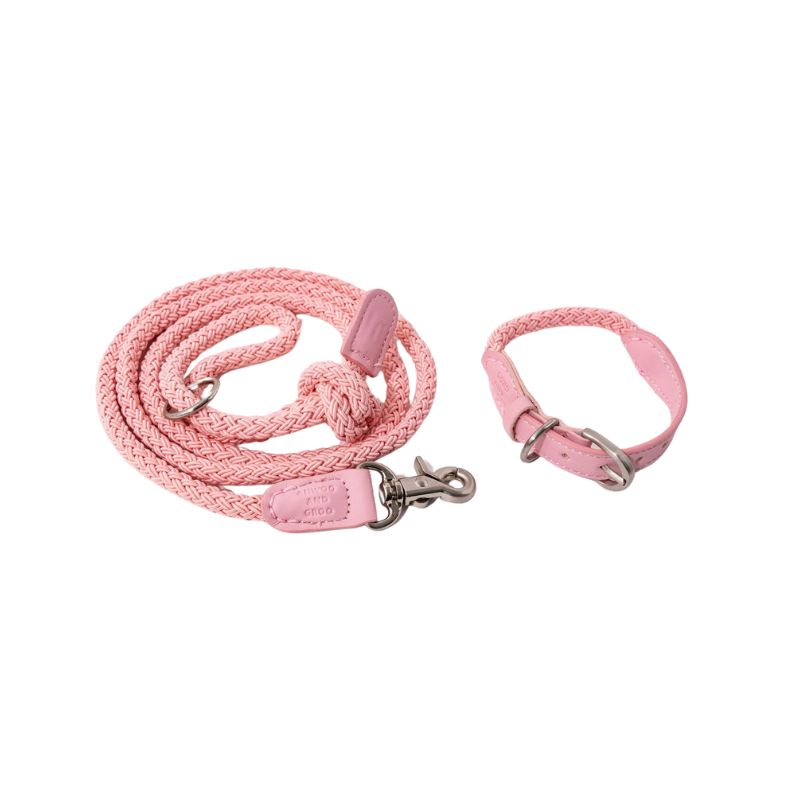 Premium Leather Dog Collar and Leash Set –  Harness for Small & Medium Dogs