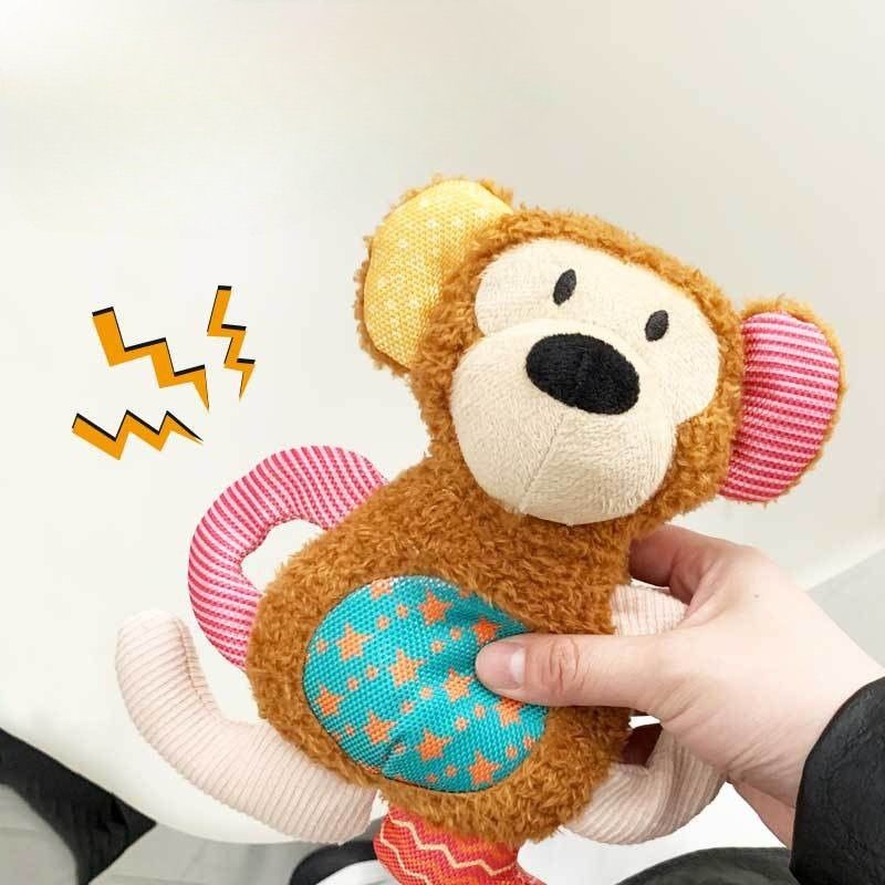 Soft Chew Squeaky Toy for Dogs – Durable Plush Sound Toy for Teething and Play