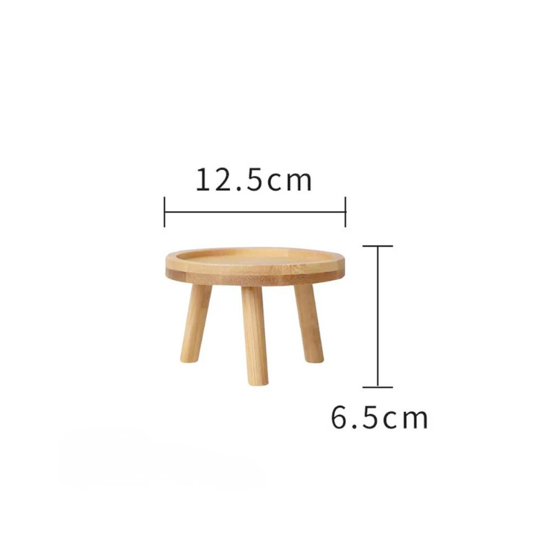 Elevated Anti-Spill Solid Wood Pet Bowl Stand