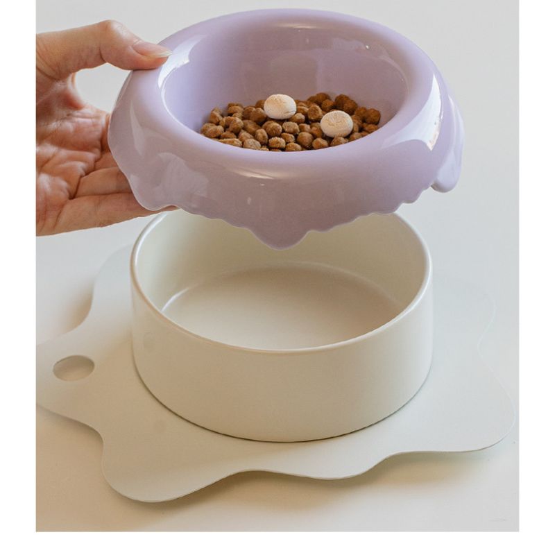 3pcs Detachable 3-in-1 Donut Pet Bowl | Separate Food & Water • Easy-Clean • Non-Slip Base