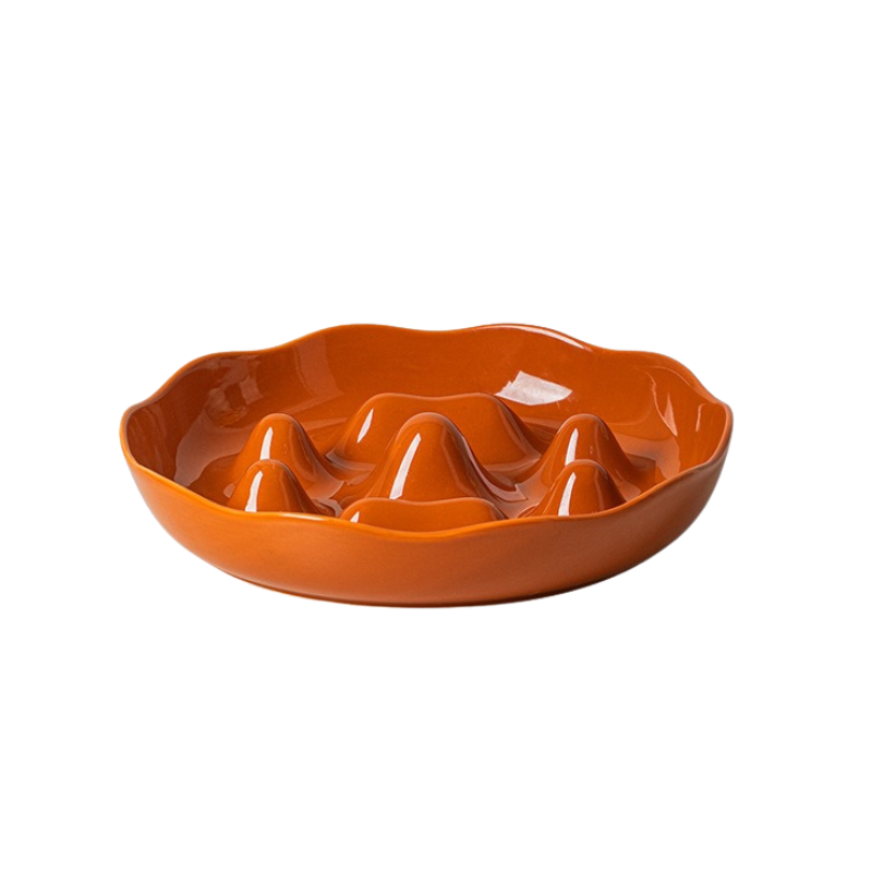 Ceramic Slow Feeder Bowl for Medium & Large Dogs | Anti-Choke