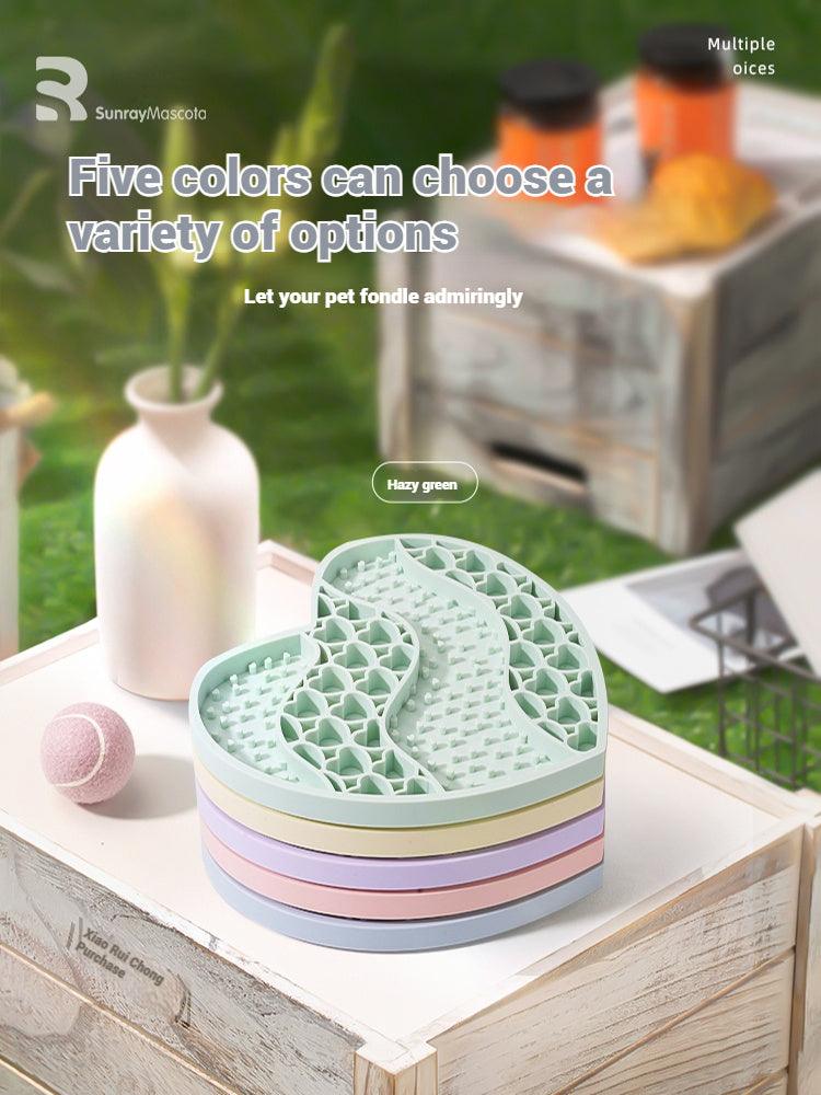 Sunray Slow Food Pad Lick Pad Pet Slow Food Bowl Love Slow Food Anti-choking Puzzle Hidden Food Plate Plump Toy - NoKa&AuroraStone