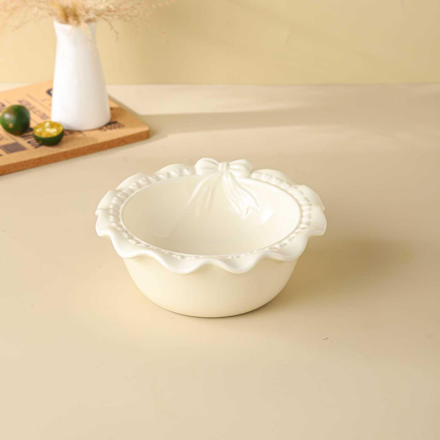 Cat Bowl Ceramic Love Pet Bowl Cat Bowl Cat Rice Bowl Cute Cat Food Bowl Drinking Bowl Anti-knock Height - NoKa&AuroraStone