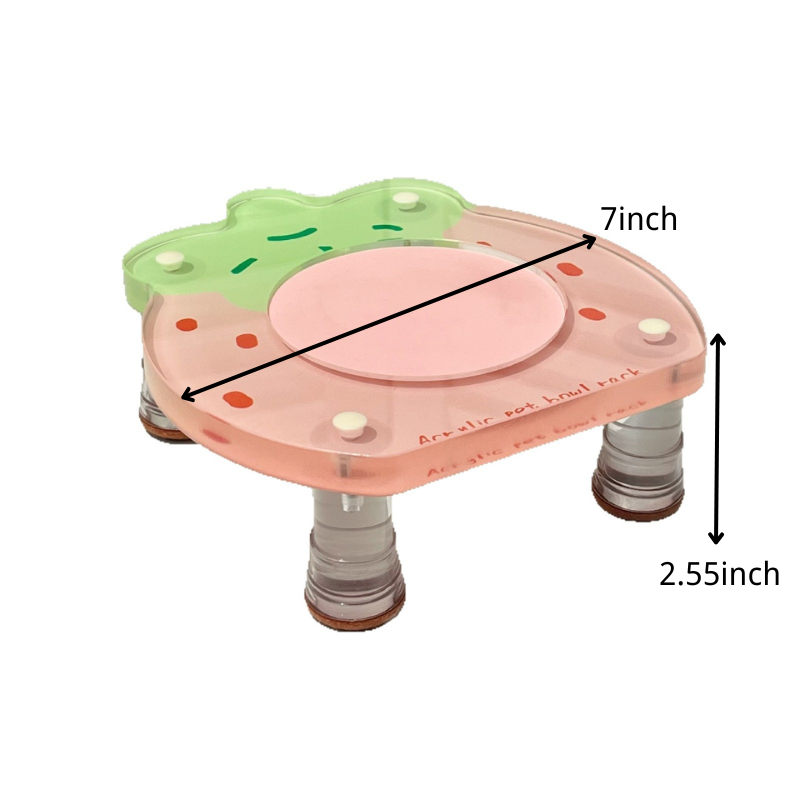 7-Inch Acrylic Elevated Pet Bowl Stand –  Base for 6-Inch Bowls