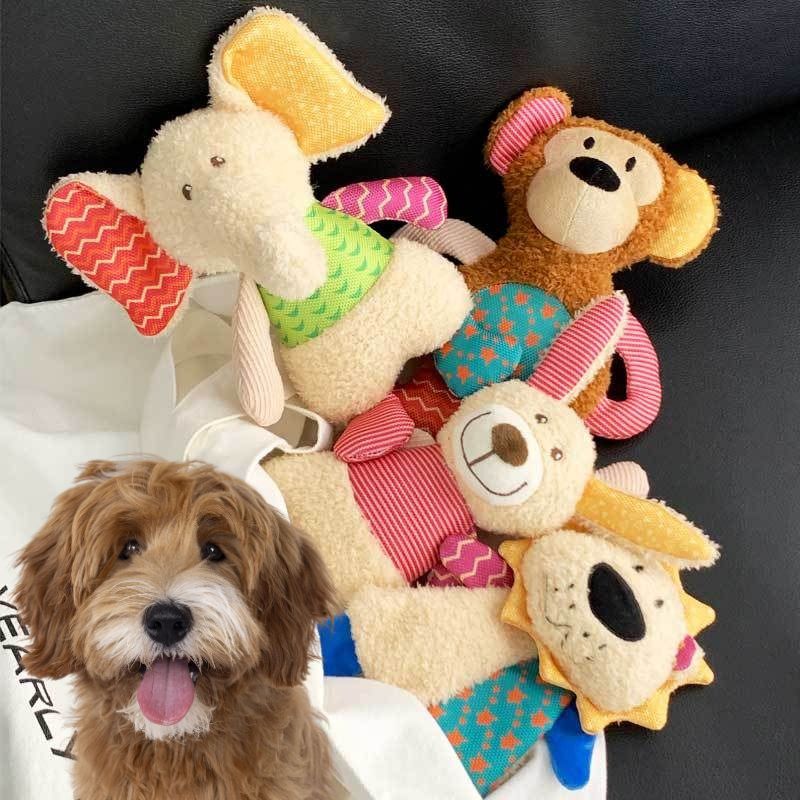Soft Chew Squeaky Toy for Dogs – Durable Plush Sound Toy for Teething and Play