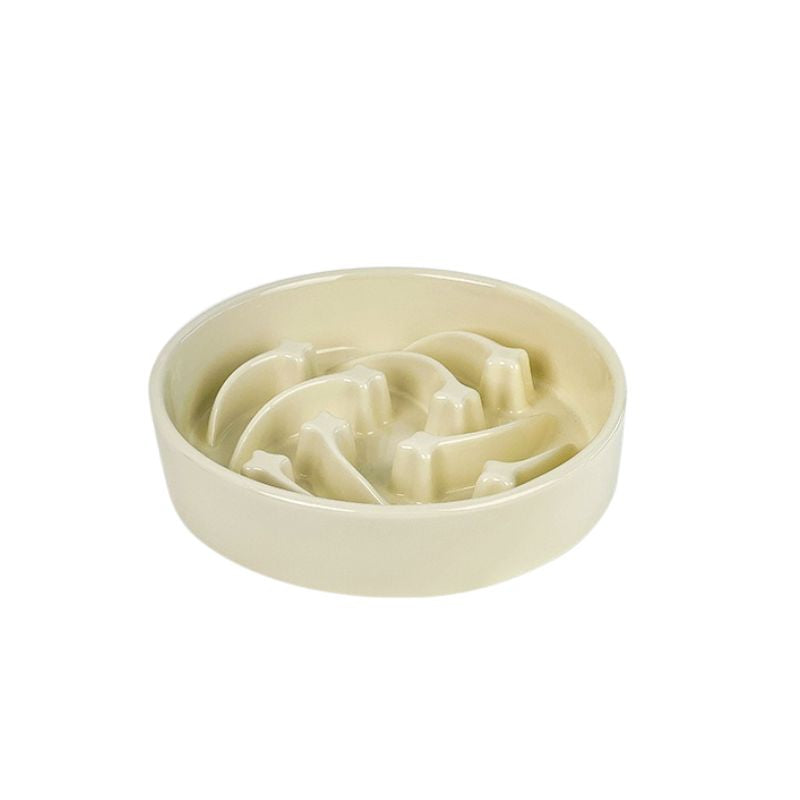 Large Ceramic Slow Feeder Bowl for Dogs (weighing15–25kg)