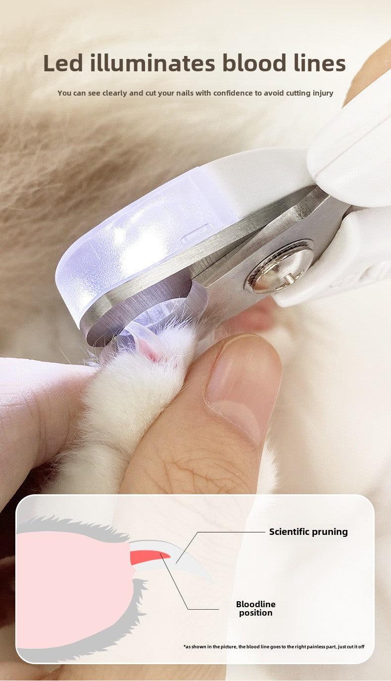 Pet nail clippers lamp cat and dog manicure multifunctional bass universal nail grinder home toe nail clippers - NoKa&AuroraStone