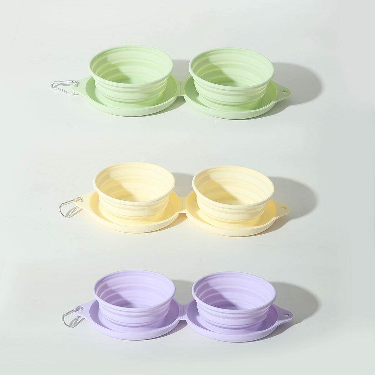 Portable Collapsible pet Travel Bowl – Hanging Silicone  Food & Water Outdoors