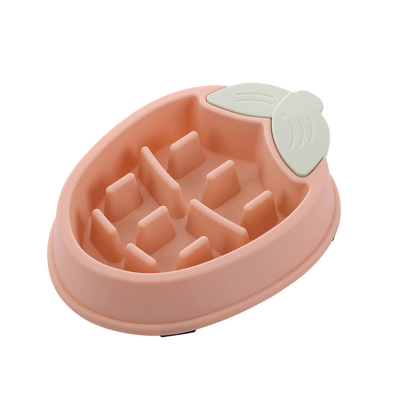 Cute Fruit Design Pet Slow Feeder Bowl – Anti-Gulping & Non-Slip