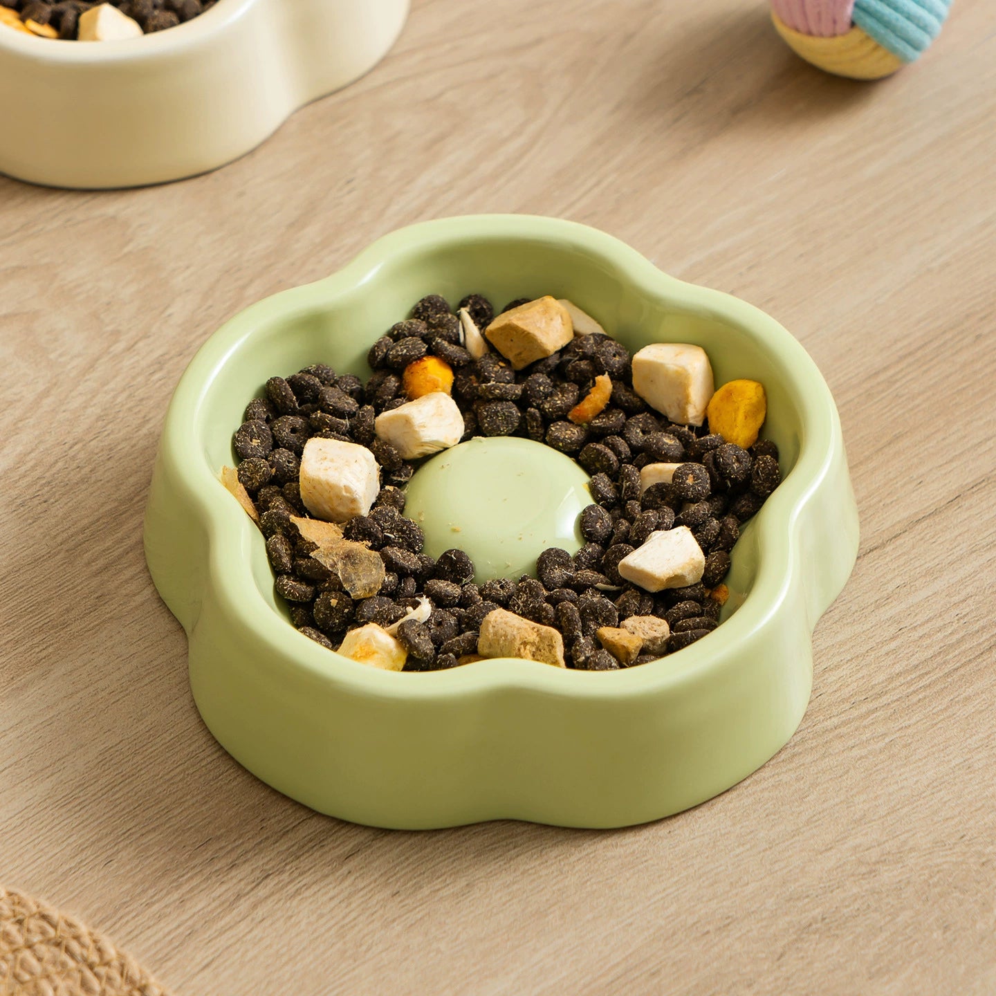 Ceramic Slow Feeder Bowl for Cats & Small Dogs
