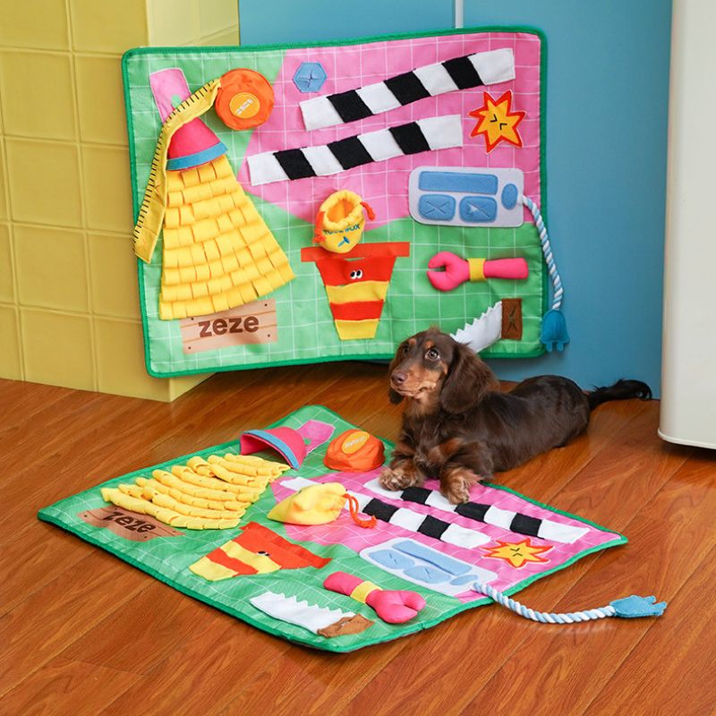 10 Fun Modes, Anti-Slip, Treat Hunt Game-Toolbox Enrichment Snuffle Mat for Dogs