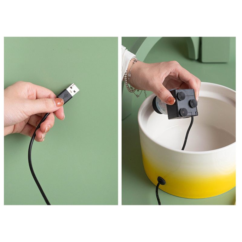 Ceramic Pet Water Fountain | Quiet Circulating Drinking Fountain for Cats & Dogs