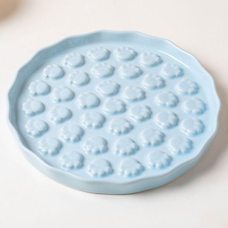 Spill Safe Lick Feeder - Anti-Choke Ceramic Slow Bowl for Small Pets