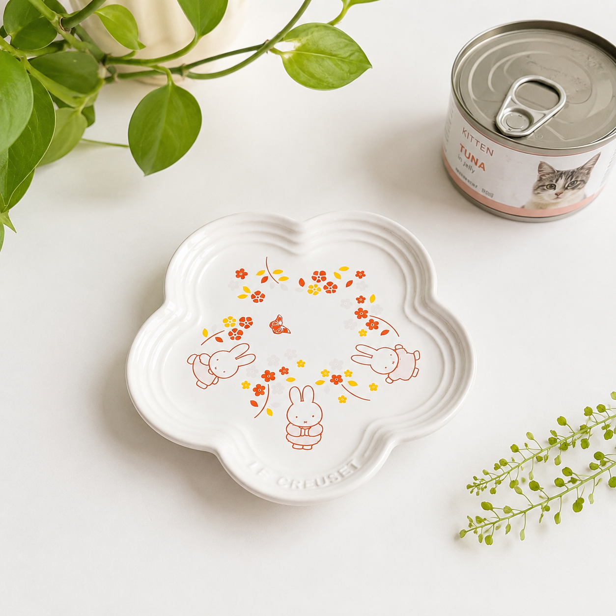 6-Inch Ceramic Pet Plate for Cats & Small Dogs