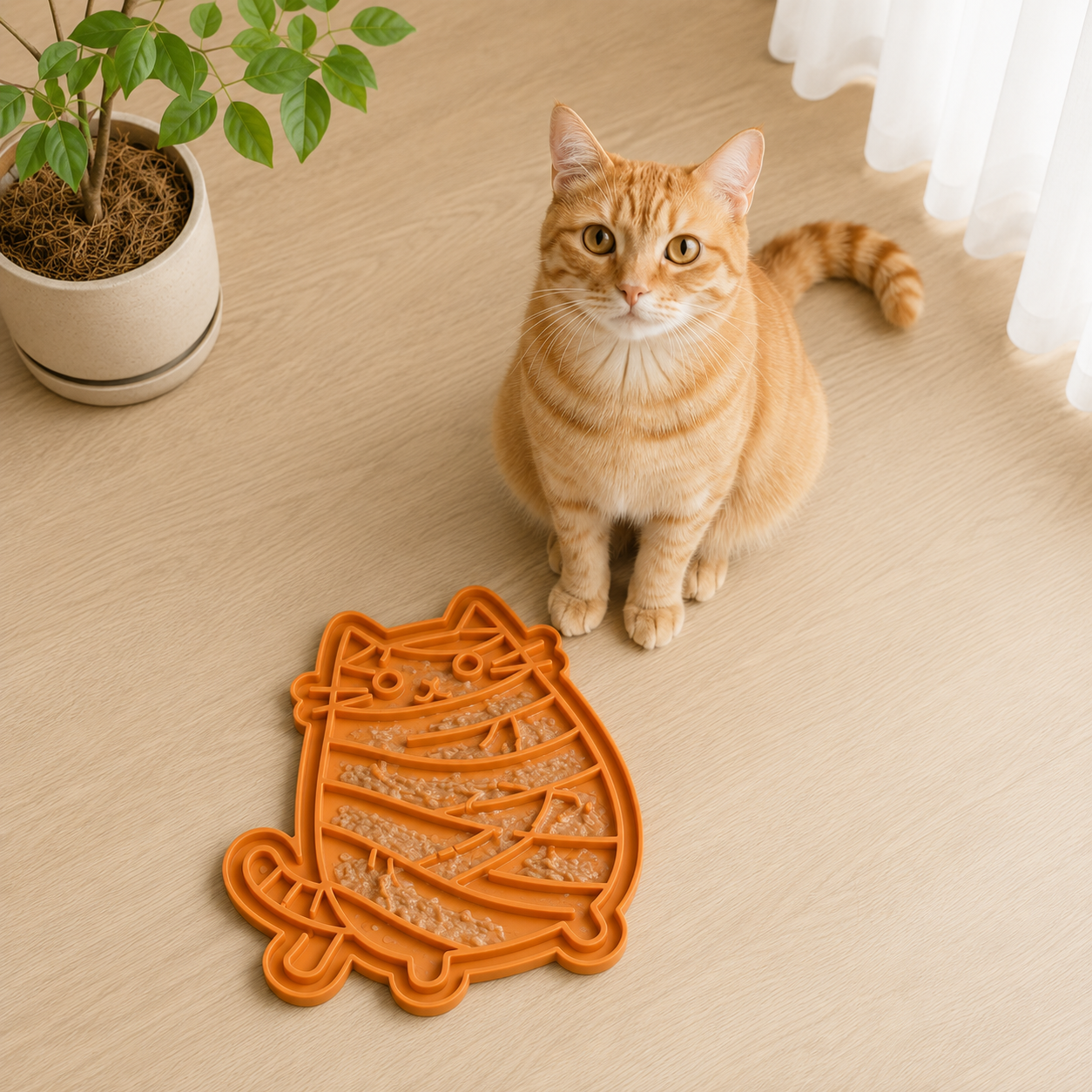Silicone Lick Mat for Cats & Small Dogs – Slow Feeder & Enrichment Mat