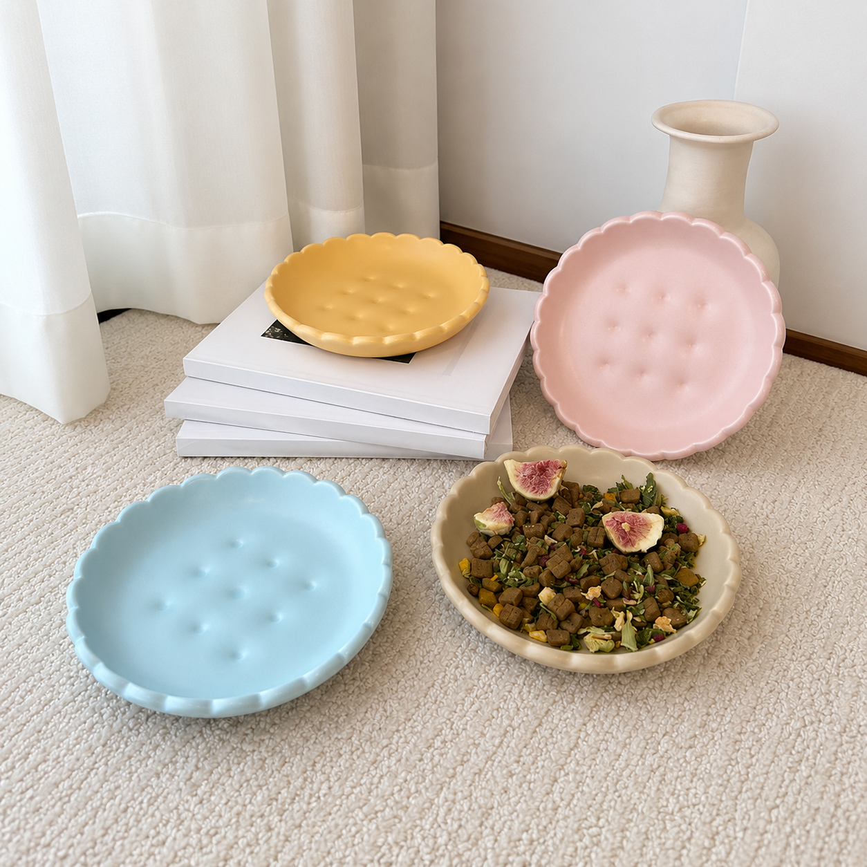 6-Inch Ceramic Pet Bowl – For Cats & Small Dogs