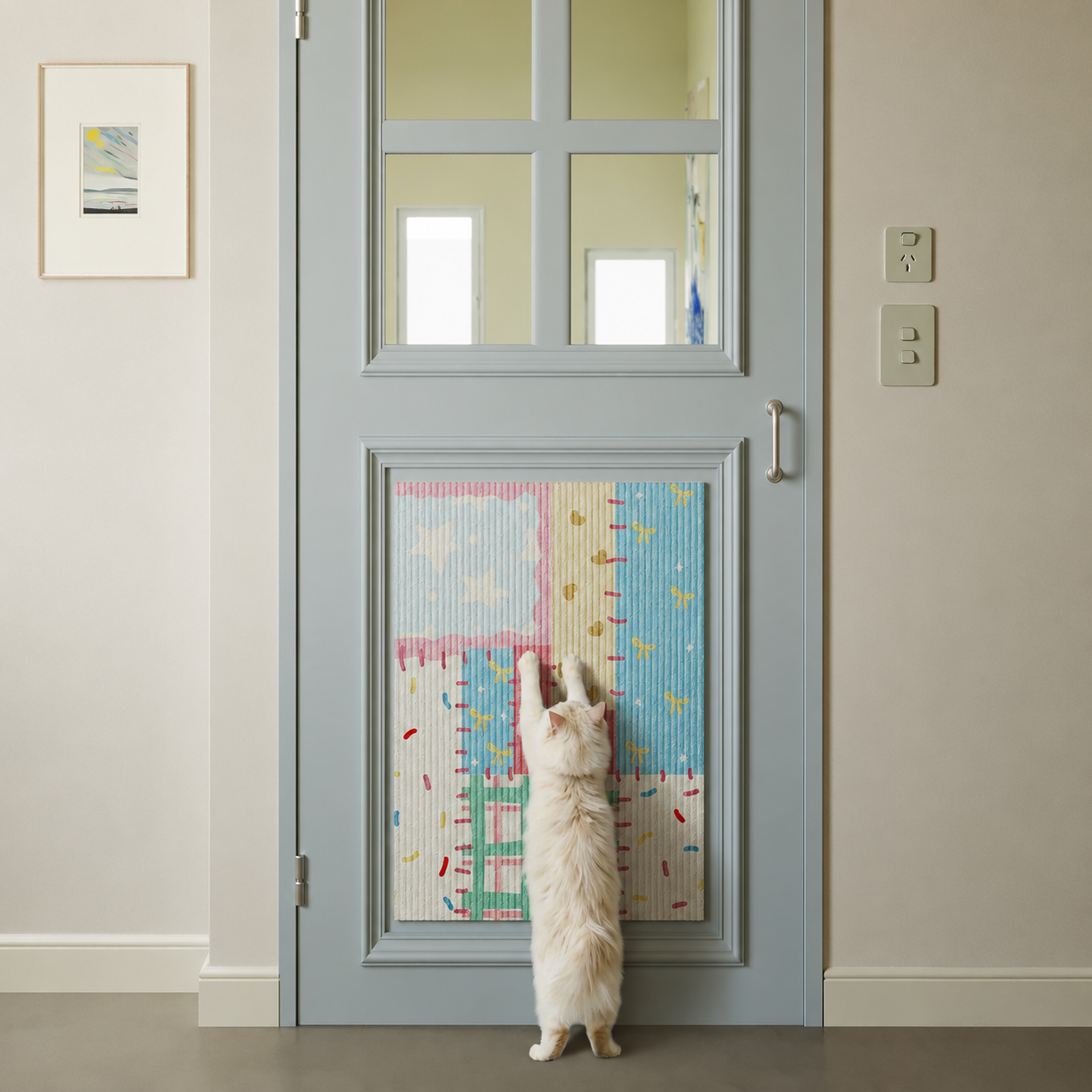 Heavy-Duty Self-Adhesive Cat Scratch Mat – Thick Furniture & Wall Protector