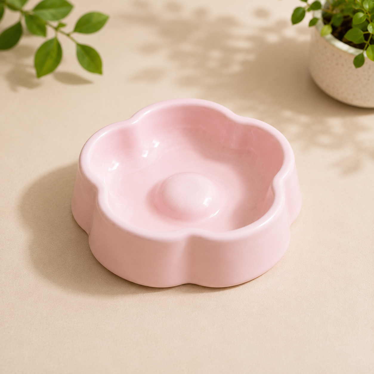 Ceramic Slow Feeder Bowl for Cats & Small Dogs