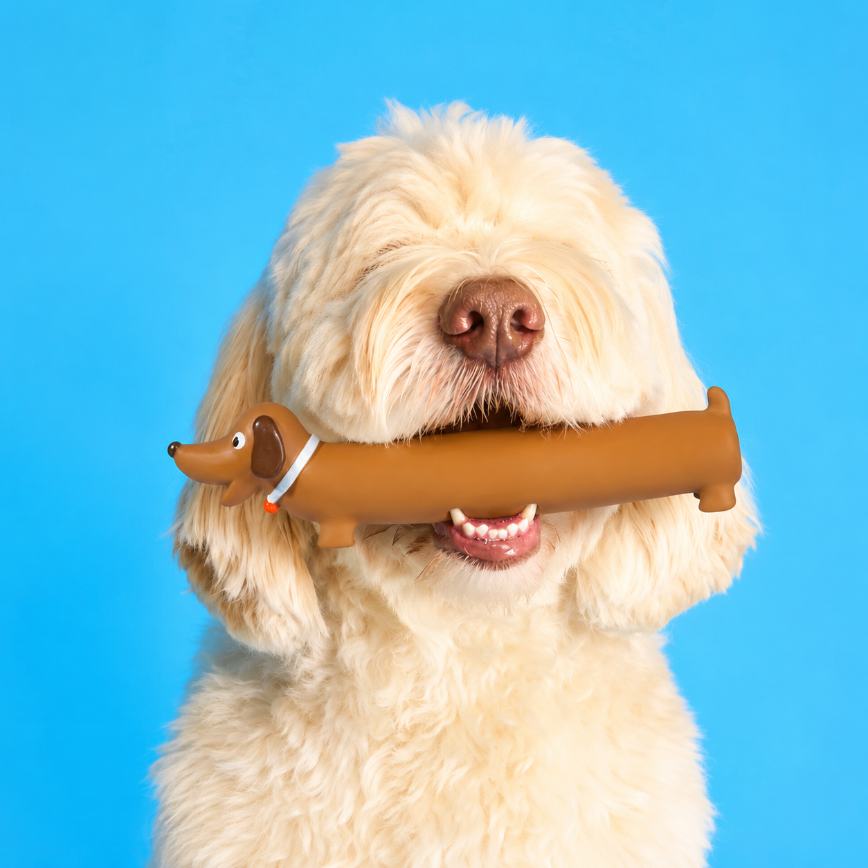 Dachshund Latex Dog Toy – Squeaky Chew Toy for Puppies & Small Dogs