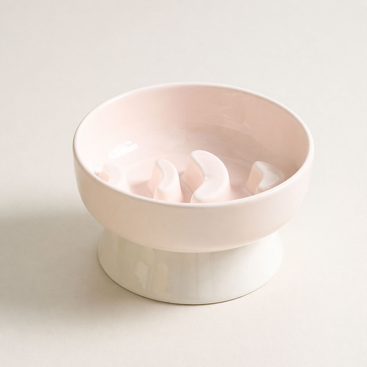 Elevated Ceramic Slow Feeder Bowl
