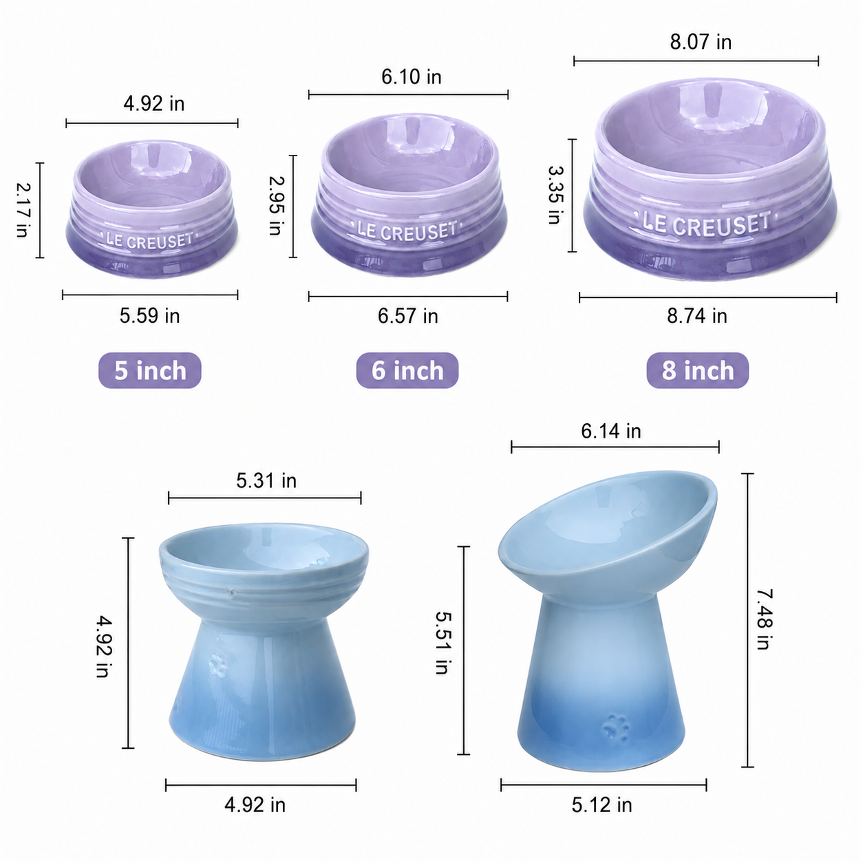Elegant Ceramic Pet Dish – Safe, Durable, and Easy to Clean cat&dog