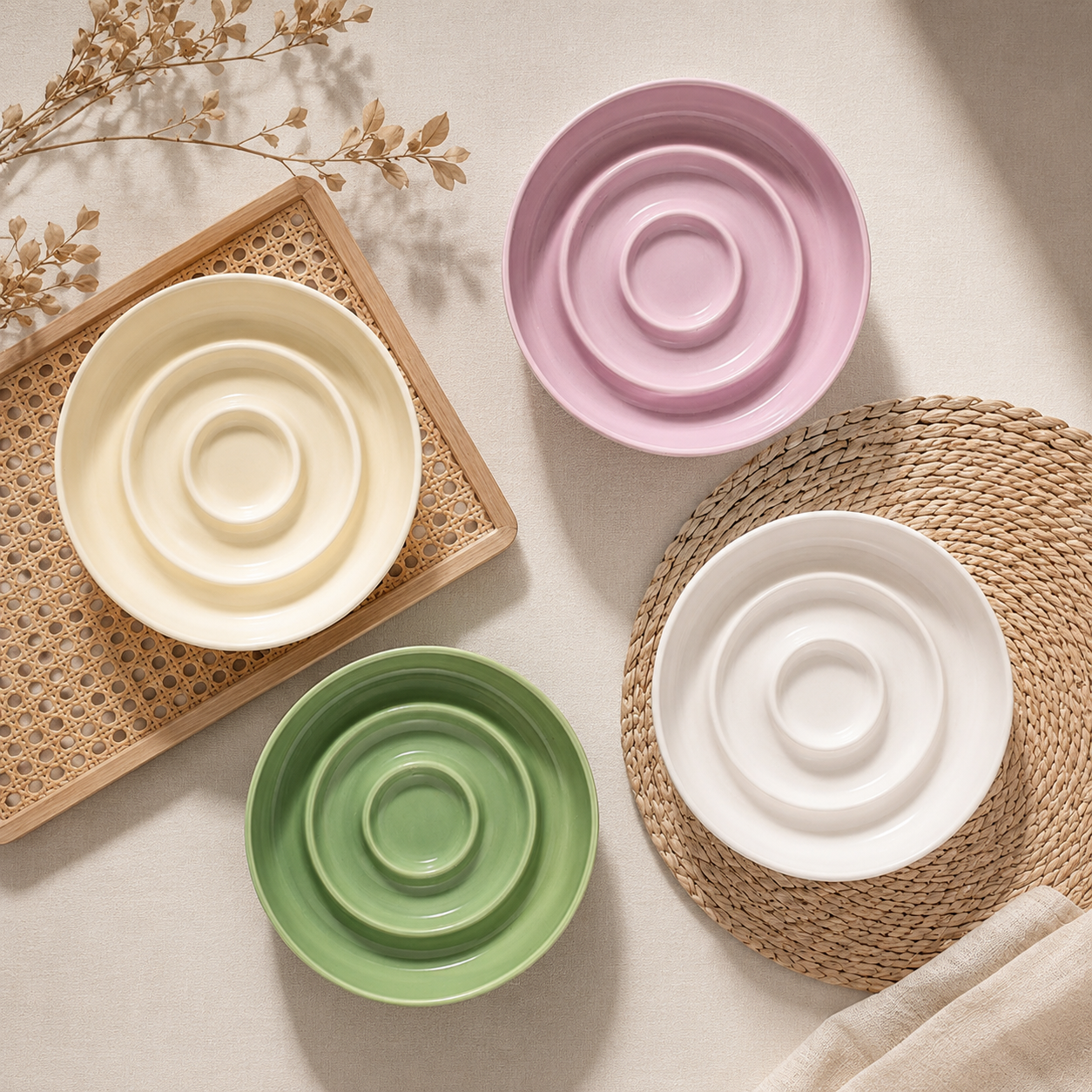 Ceramic Slow Feeder Bowl for Dogs & Cats – Anti-Gulping Design for Healthy Eating – view 1