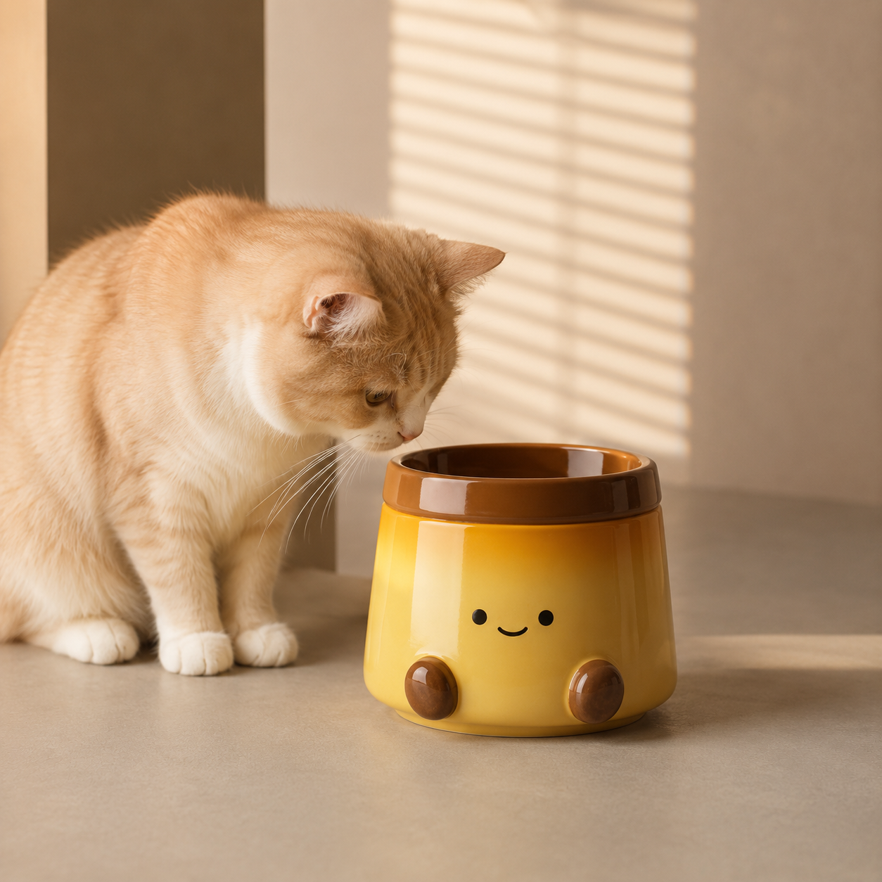 Elevated Ceramic Pet Bowl – Anti-Vomit Tilted Design for Small Dogs & Cats – view 3