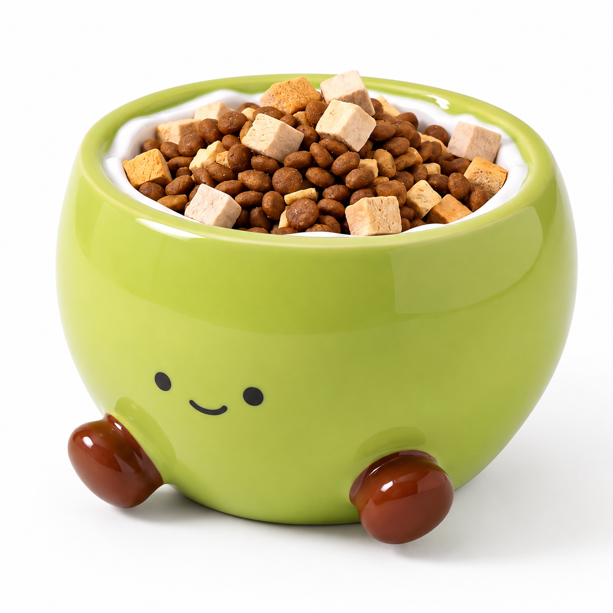 Elevated Ceramic Pet Bowl – Anti-Vomit Tilted Design for Small Dogs & Cats – view 11