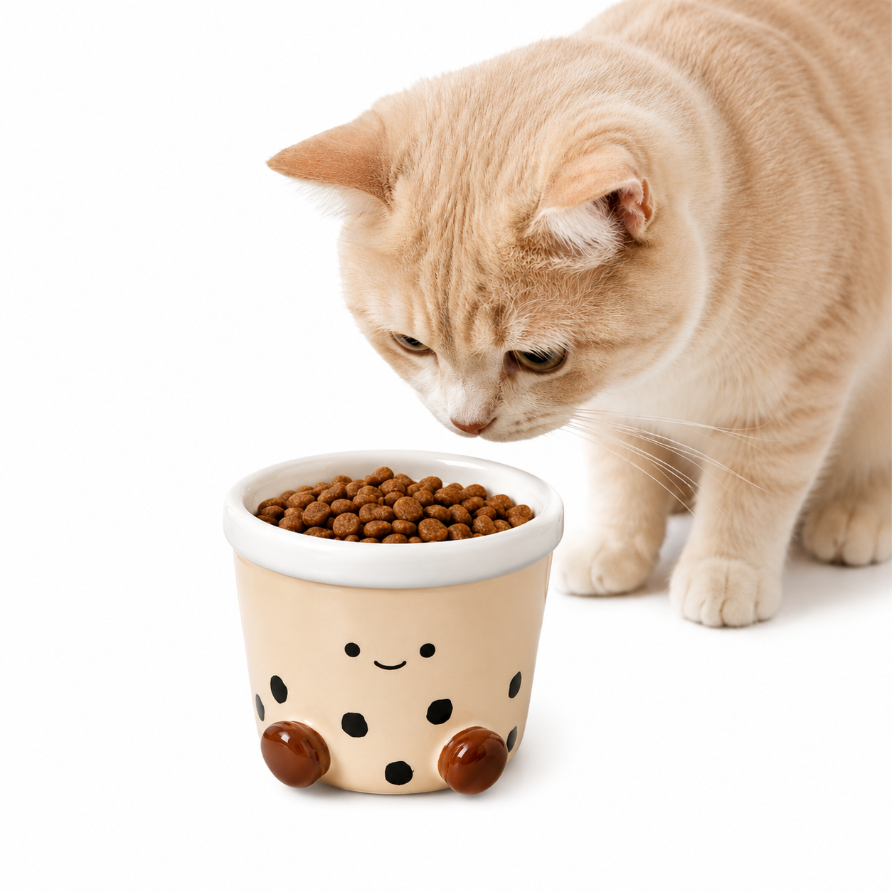 Elevated Ceramic Pet Bowl – Anti-Vomit Tilted Design for Small Dogs & Cats – view 9