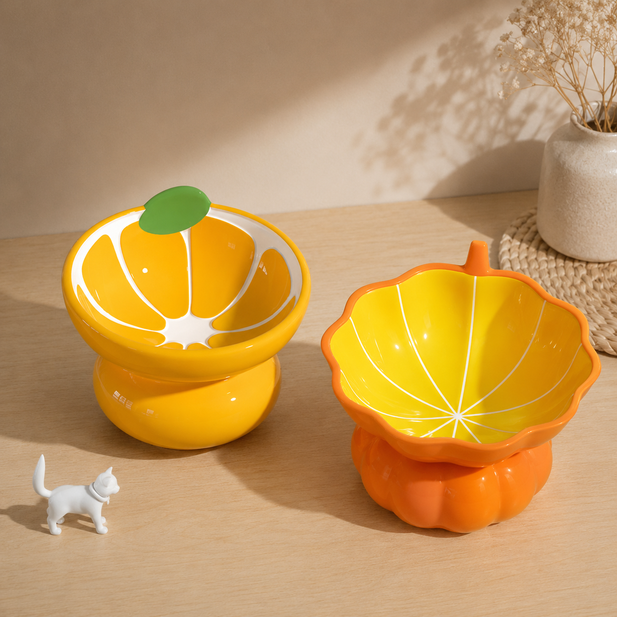 Tilted Ceramic Cat Food Bowls – No Spill – view 8