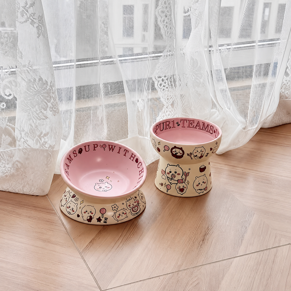 Tulip-Shaped Raised Pet Bowl – Ergonomic & Elegant – view 1