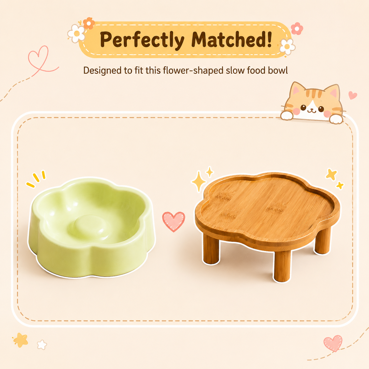 Ceramic Slow Feeder Bowl for Cats & Small Dogs