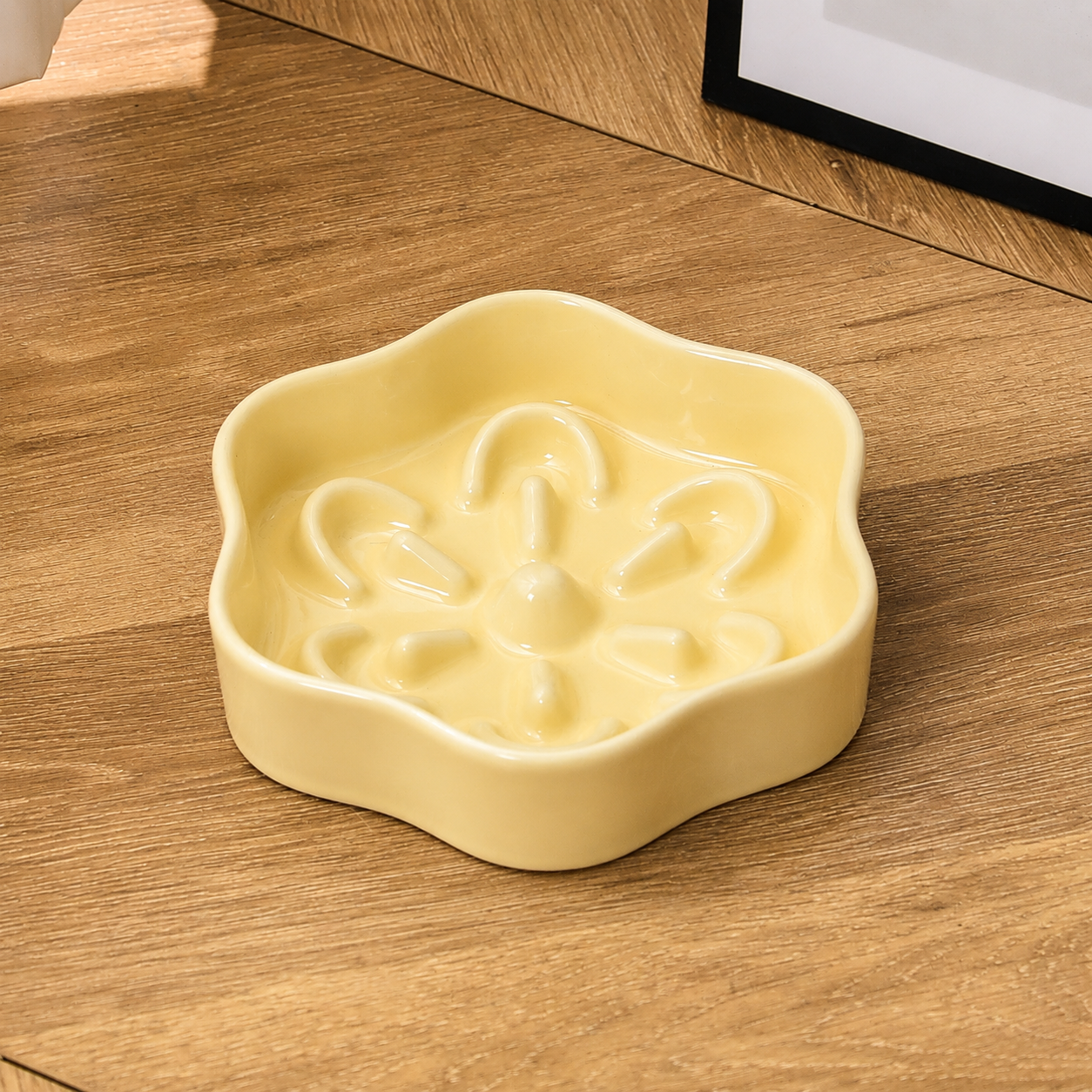 Ceramic Slow Feeder Bowl for Cats & Small Dogs – Low-Difficulty Slow Feeding Bowl