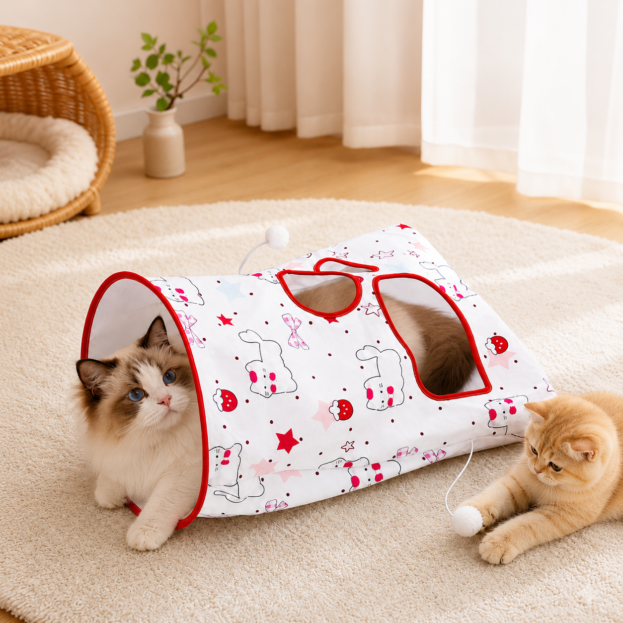 Cat Tunnel Crinkle Bag – Interactive Hide-and-Seek Play Tunnel for Cats – view 6