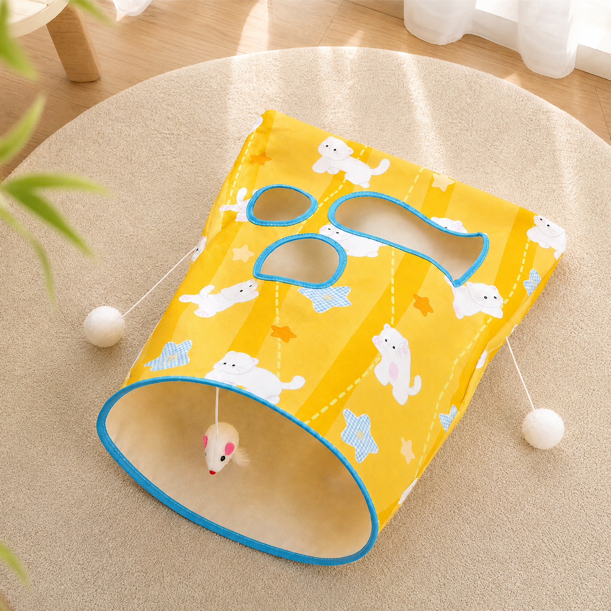 Cat Tunnel Crinkle Bag – Interactive Hide-and-Seek Play Tunnel for Cats – view 7
