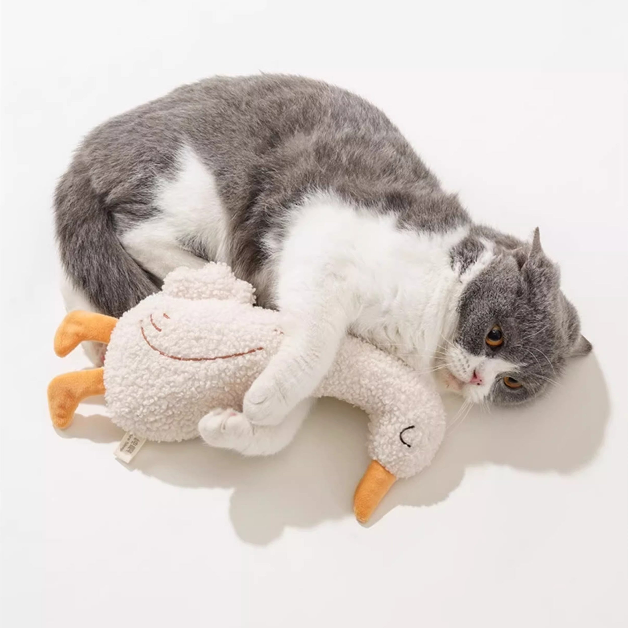 Soothing Plush Toy for Cats - fox and duck