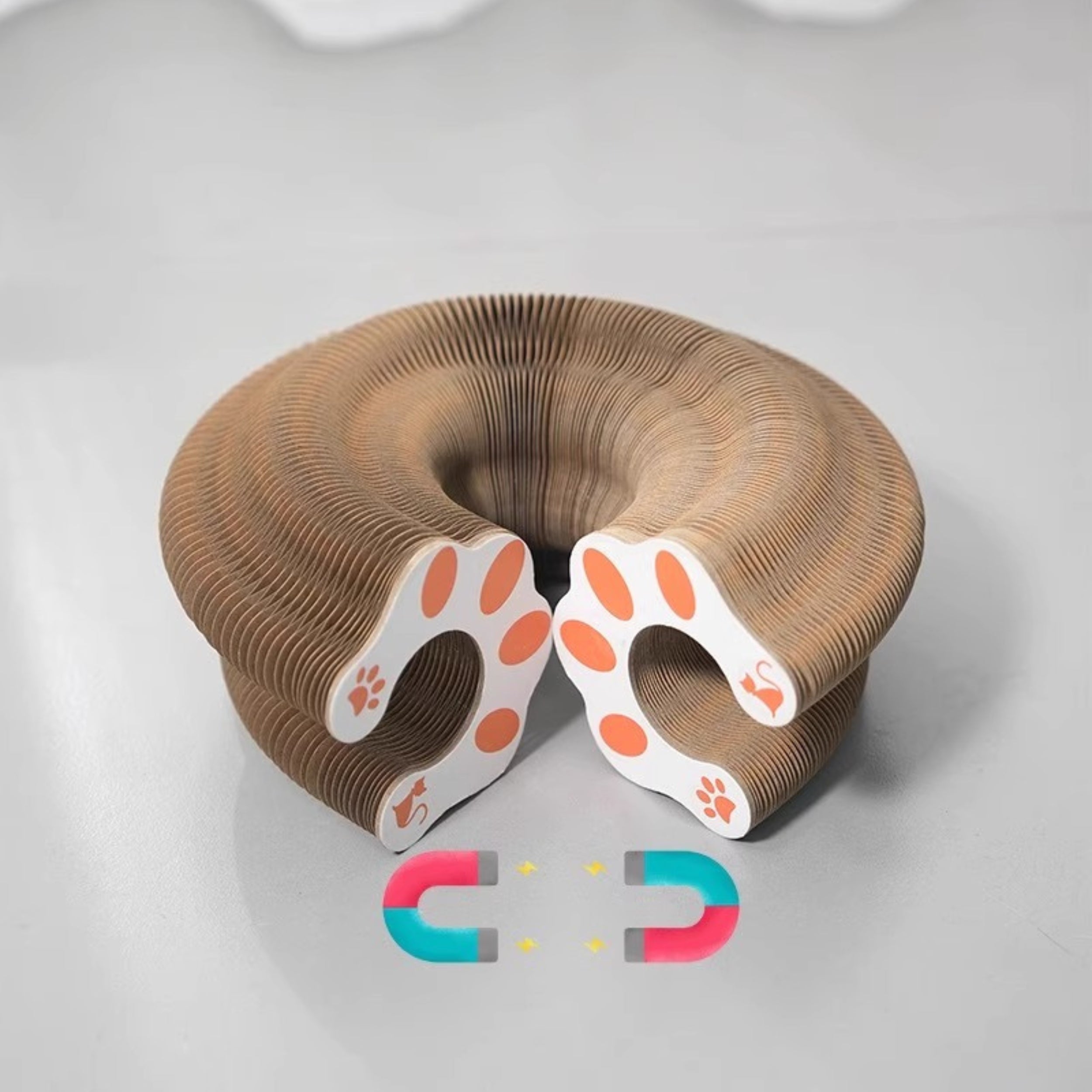 Accordion Cat Scratcher Bed – Corrugated Cardboard Scratch Lounge, Foldable & Durable