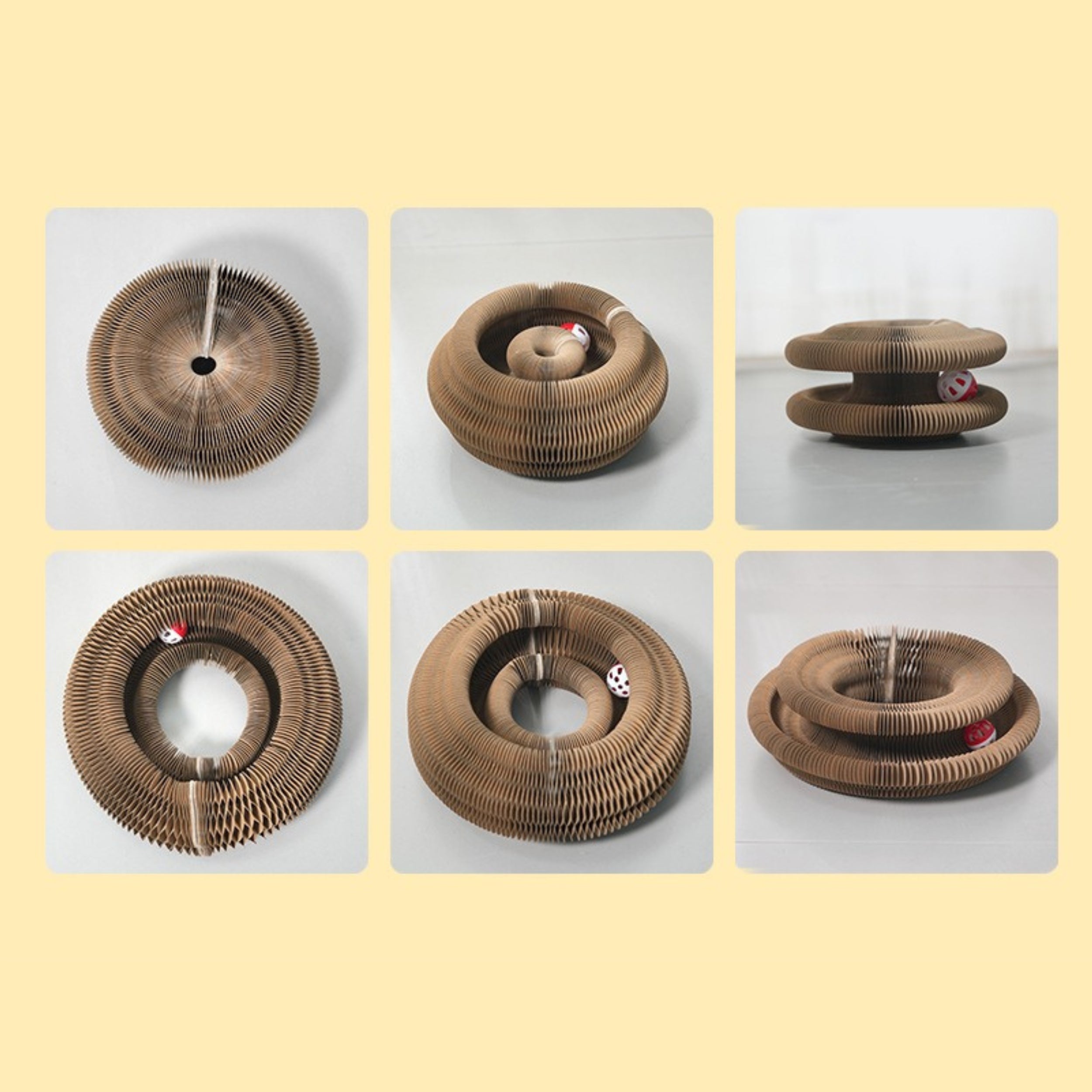 Accordion Cat Scratcher Bed – Corrugated Cardboard Scratch Lounge, Foldable & Durable