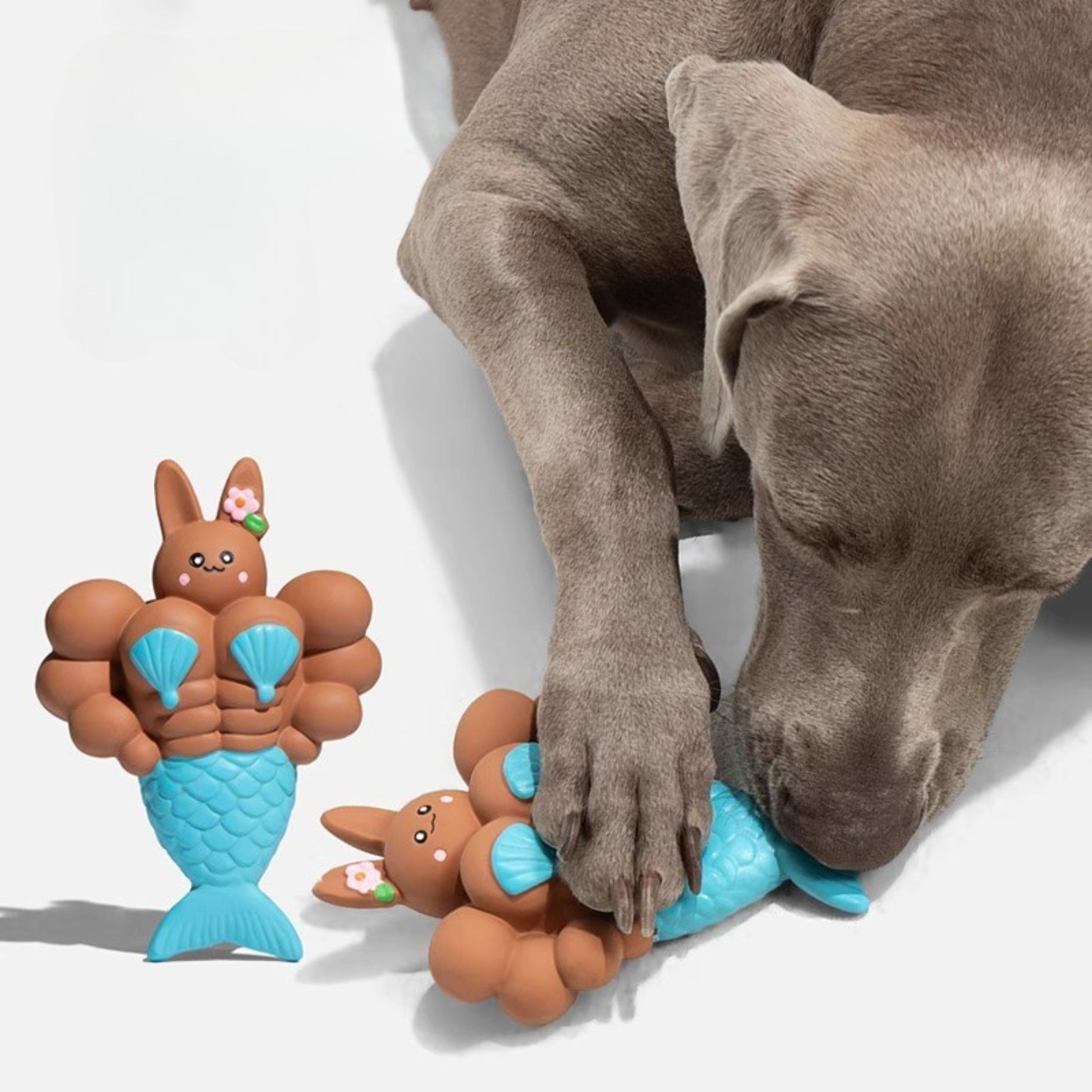 Latex Squeaky Bunny Dog Toy – Durable Chew & Teeth Cleaning Toy