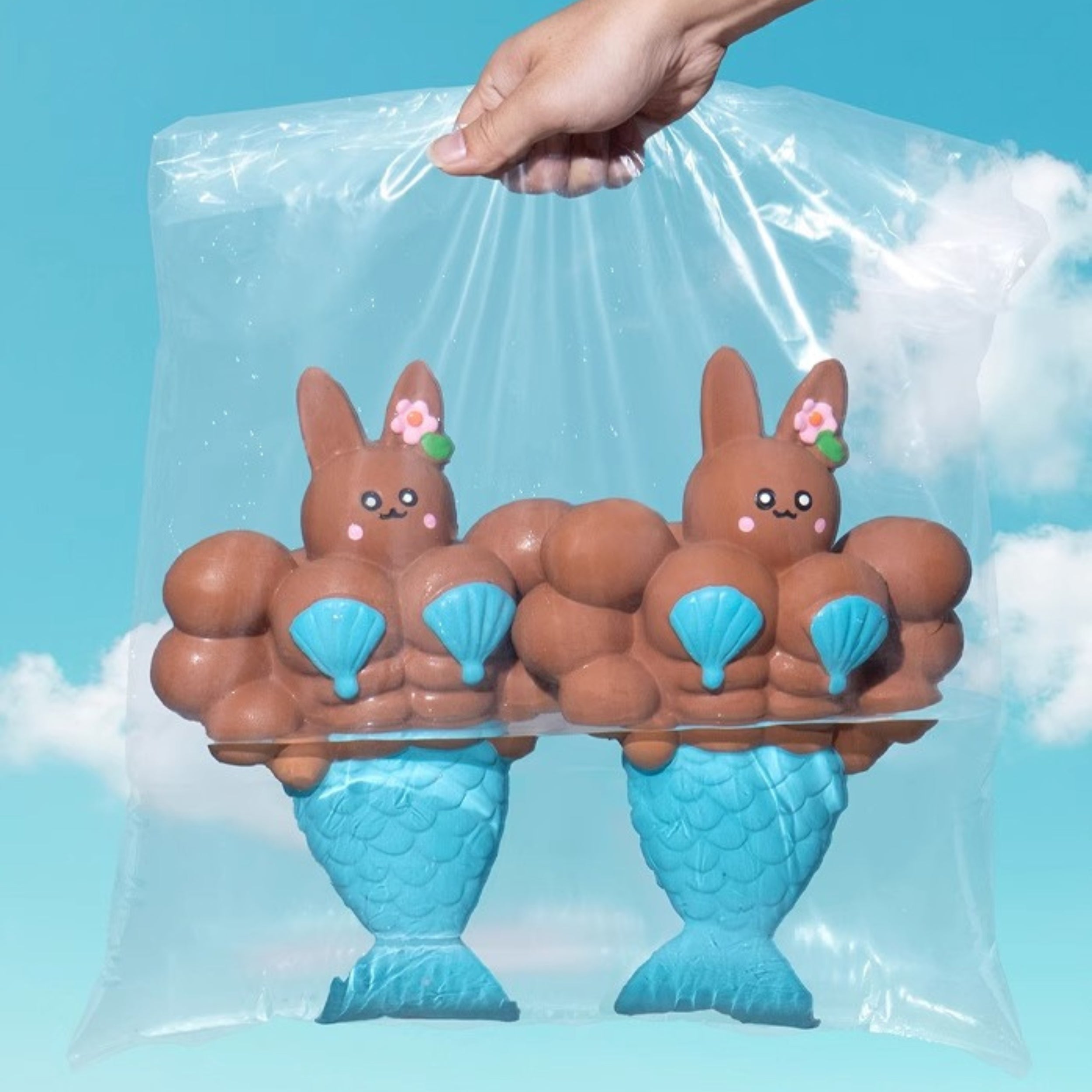 Latex Squeaky Bunny Dog Toy – Durable Chew & Teeth Cleaning Toy