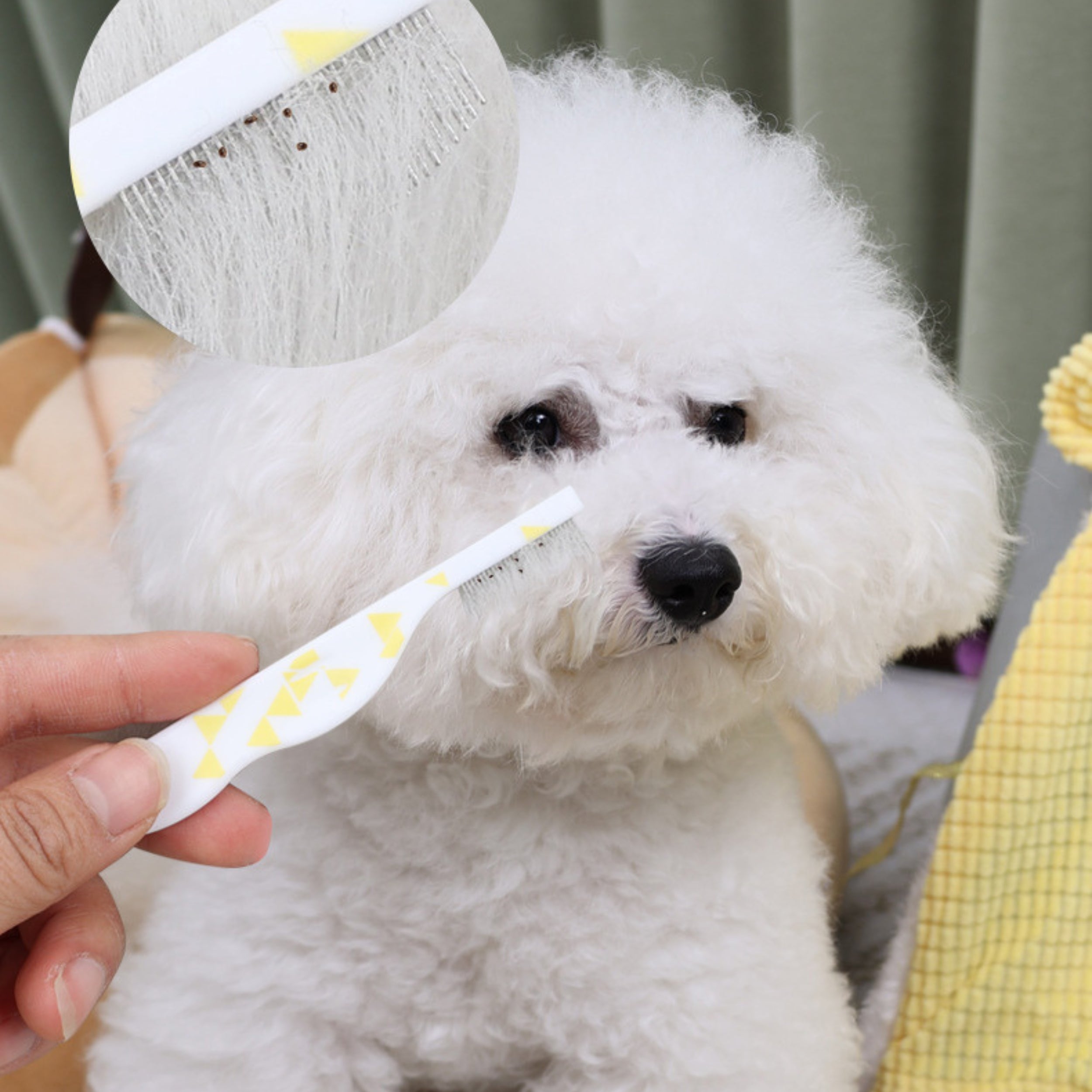 Multi-Purpose Pet Grooming Comb – Tight Teeth for Face, Mouth, and Flea Removal